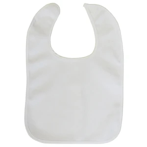 White 2-Ply Terry Rubber Backed Bib