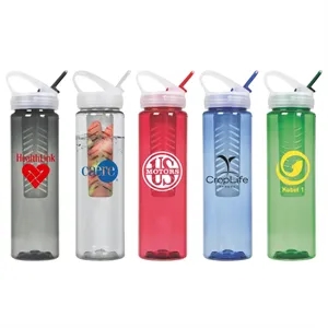 Inspire 25 Oz. Bottle w/ Flip Up Lid & Clear Infuser Basket
