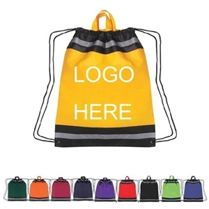 Reflective drawstring bag