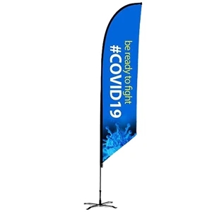 16ft Custom FEATHER FLAG Single Sided -Angled- PACKAGE "C"