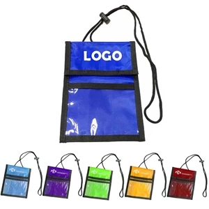Travel Neck Wallet Passport Badge Holder