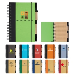 Eco-Inspired Spiral Notebook & Pen