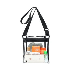 Custom Logo Clear TPU Shoulder Bag 9"x10"