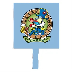 6" x 6" Square PVC Hand Fan