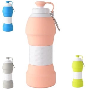 19oz Collapsible Silicone Leakproof Jugs Sports Water Bottle