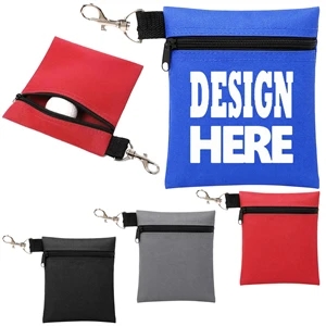 Professional Zipper Golf Ball Pouch Bag