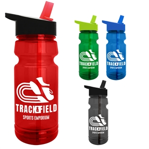 Garyline® Trainer RPET Bottle with Flip-Straw Lid - 24 oz.