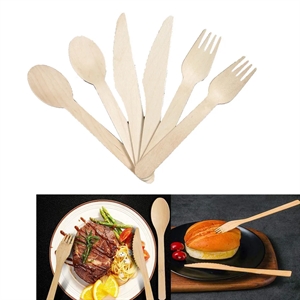 Wooden Disposable Spoon Fork Knife Eco-friendly Cutlery