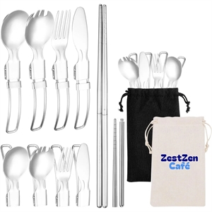 Outdoor 7-in-1 Folding Utensils Set Stainless Steel