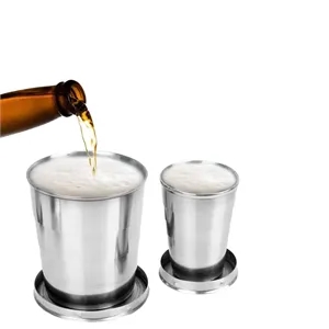 2.5oz,5oz,8oz Collapsible Stainless Steel Shot Glass Cup