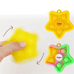 Mini Pop Bubble Keychain Fidget Spinner Toys