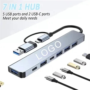 HUB C USB 3.0 Laptop Adapter 7-in-1 Mini Dock Station