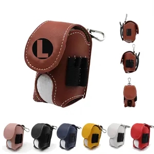Mini PU Leather Golf Ball Waist Bag
