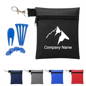 Professional Zipper Golf Tee/Ball Pouch Bag