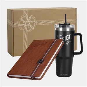 TiTUS® Melange Notebook & 30 oz Travel Mug Gift Set