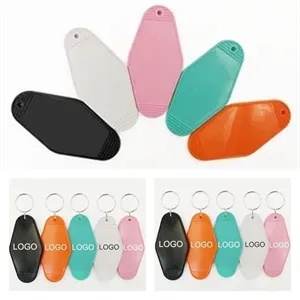 Plastic Motel Tag Hotel Keychain