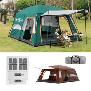 Weatherproof Cabin Shelter Family Camping Tent w/ Carry Bag