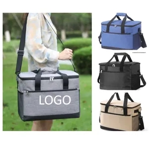 Custom Logo Insulated Lunch Tote Dual Compartment Leakproof