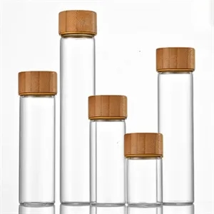 Wide Mouth Glass Storage Jar with Bamboo Lid