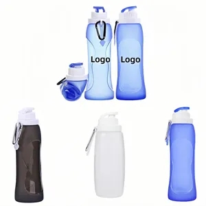 17oz Collapsible Silicone Water Bottle Portable Leak-Proof f