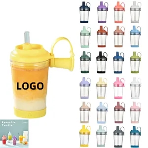 17oz Tritan Magnetic Handle Straw Cup
