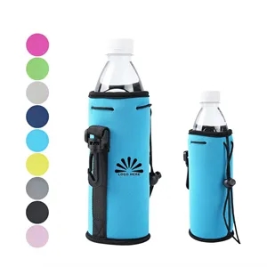 Insulated Neoprene Bottle Carrier with Clip