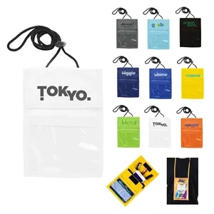 ID Card protection case with a hanging strap