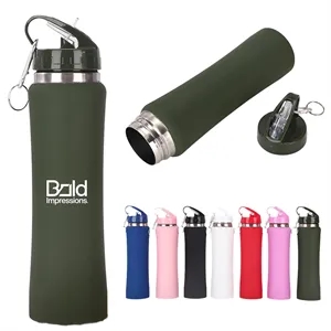25 Oz Stainless Steel Insulated Bottle with Flip Straw