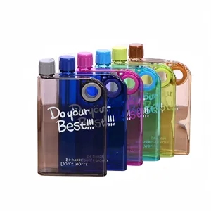 Frosted flat water bottle