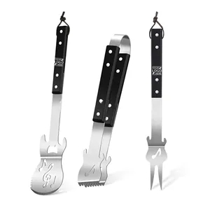 3 Pcs Guitar Shape Barbecue Tool Set
