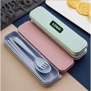 Wheat straw cutlery set