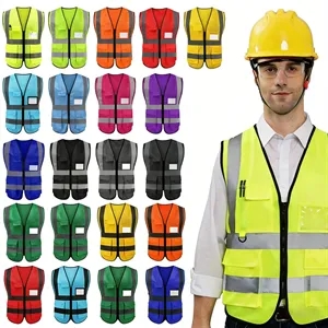 High Visibility Reflective Safety Vest with Pockets for Work