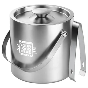 Stainless Steel Insulated Ice Bucket With Lid