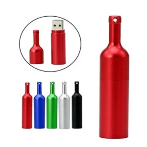 4GB Wine Bottle USB Flash Drive with Keychain