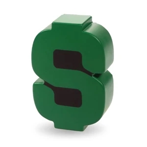Dollar sign shaped stress reliever