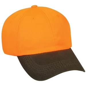 Cap with Unstructured Waxed Cotton Canvas Visor