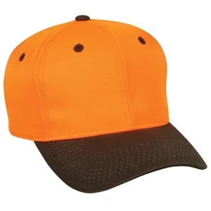 Cap with Structured Waxed Cotton Canvas Visor