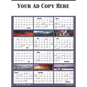 Giant Photo Enterprise Yearly Planner 12 Month Calendar
