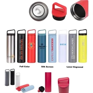 16/20 oz Stainless Steel Vacuum Sports Bottle With Handle