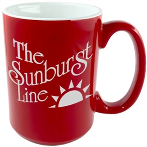 15oz. Red Ceramic Mug with White Interior