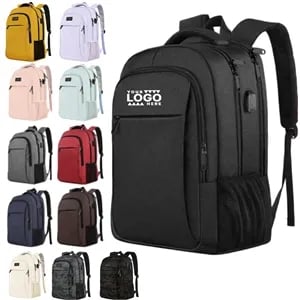 Customizable Laptop Backpack with USB Charging Port