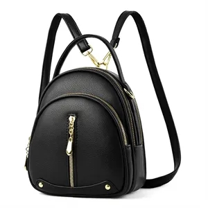 7.9in PU Leather Backpack for Women Daypack