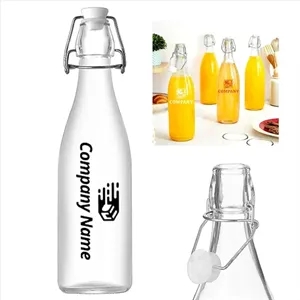 17oz Glass Bottles With Clip Top Lids
