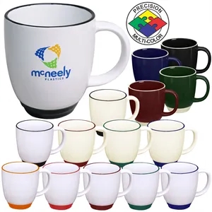 14oz Heartland Bistro Mug with Colored Trim
