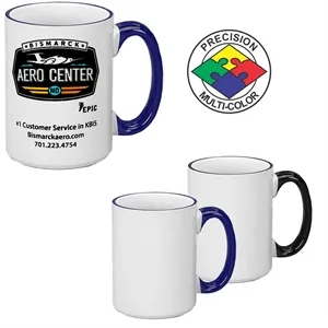 15oz White El Grande Mug Handle & Halo