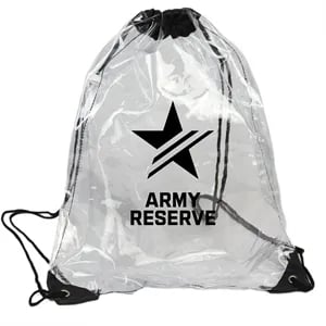 Eco-friendly Clear Waterproof Stadium Drawstring Backpack