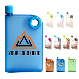 Portable Flat Round Hole Water Bottle With Cover