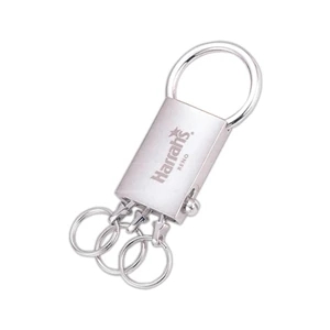Detachable Three Ring Square Metal Key Chain
