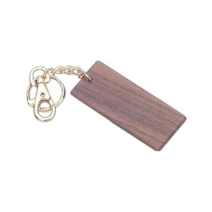 Rectangular Key Chain in Wooden Finish
