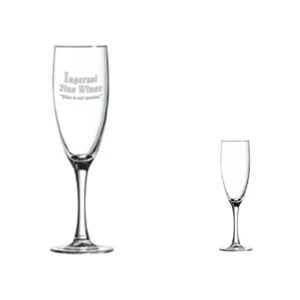 5-3/4oz Champagne Flute with Smooth Stem, spot color